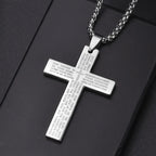 Christian Jesus Cross Necklace For Women Men Stainless Steel Chains Choker Religion Pendants Jewelry Prayer Baptism Gift