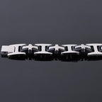 Religious Cross Men's Bracelets & Bangles Stainless Steel Black Silicone ID Bracelets for Man Boys Male Jewelry Gifts