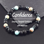 Classic Black Natural Labradorite Volcanic Stone Round Bead Bracelet Health Protection Wealth Luck Accessory Men 팔찌