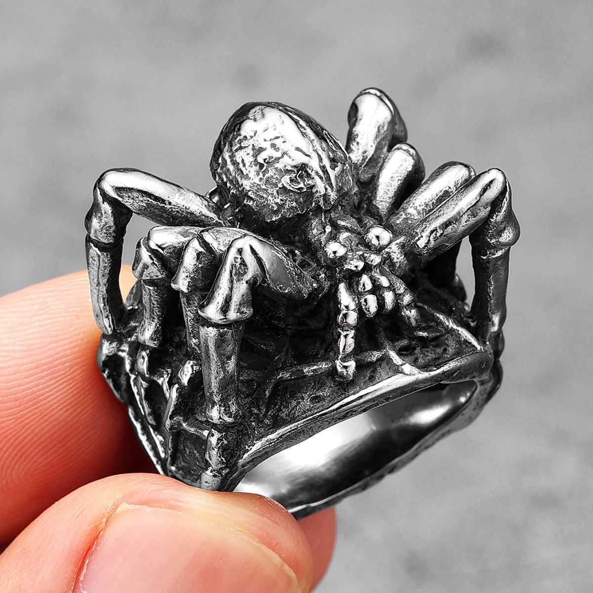 Spider Ring Stainless Steel 3D