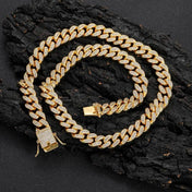 Luxury Hip Hop Wide 12mm Full Cuban Chain Men's Necklace
