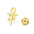 LIKGREAT Ankh Cross Brooch Eye of Horus Pin for Men Women Ancient Egyptian Gothic Occult Symbol Spiritual Amulet