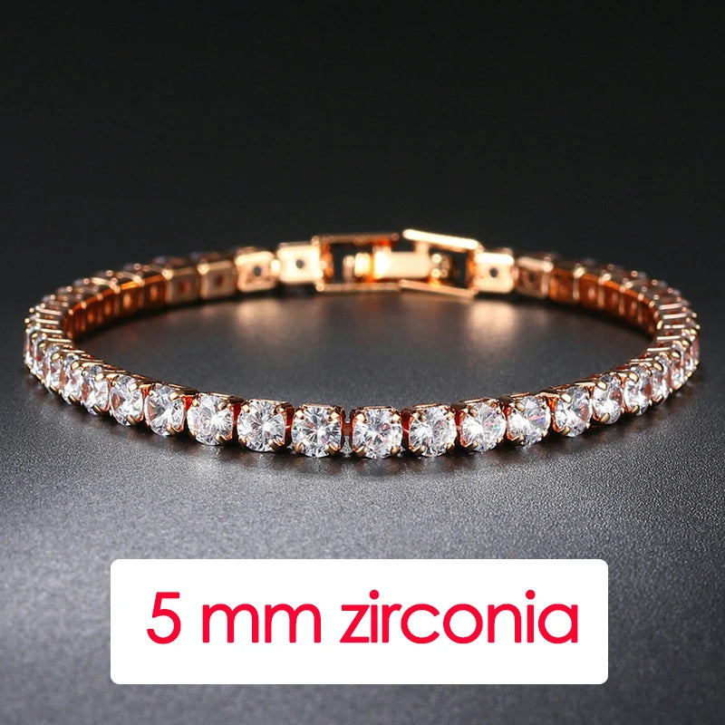 Iced Out Tennis Bracelet Stainless Steel 3/4/5MM