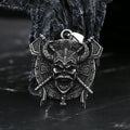 Biker 2024 New Punk 316L Stainless Steel Unique Style Viking Roman Helmet Mask Knight Axe Wrrior Pendant Necklace For Man Women
