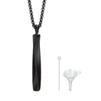 Vnox Stainless Steel Mobius Bar Pendant Necklaces for Men,Simple Cremation Ashes Urn Jewelry,Memorial Keepsake Collar Gifts