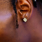 Iced Out Zircon Stud Earrings — Gold