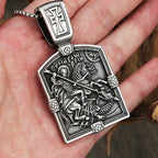 Cross Dragon Steel Pendant Vintage Large Slayer