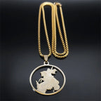 Archangel St.Michael Protect Me Necklace Stainless Steel Saint Shield Protection Male Necklace Jewelry corrente