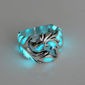 Glow Gothic Dragon Ring — Adjustable, Multi-Tone, Zinc Alloy