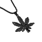 Maple Leaf Pendant Necklace — Stainless Steel