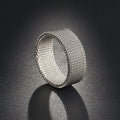 Fashion Elastic Mesh Chain Rings Titanium Stainless Steel Rings For Men Women Wedding Engagement Men Rings Punk Jewelry Gifts