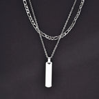 Double Layer Cuban Chain Necklace — SS
