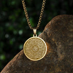 Men Punk Necklace Surah Ikhlas Dua fo Evil Eye Double-Sided Stainless Steel Jewelry Choker Pendant Thick Chains Hip Hop Jewellry