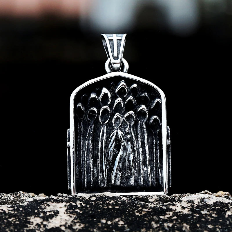 Vintage Punk Skull Necklace for Men Women 316L Stainless Steel Necklaces Men's chain Fashion Male Kiss Jewelry OSDZ201