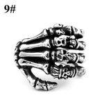 Skeleton Hand Bone Skull Ring — Stainless Steel