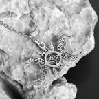 Sun Moon Star Trinity Pendant Necklace