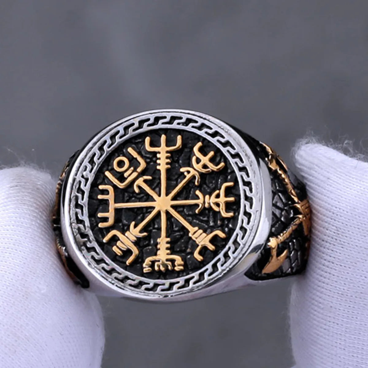 Viking Steel Ring 316L Rune Nordic Trend