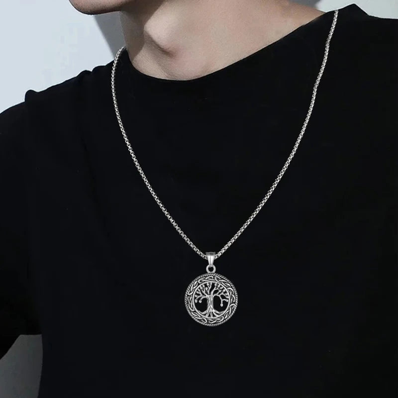 Gold Vintage Tree of Life Pendant Necklace