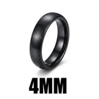 Matte Black Ceramic Wedding Band for Men Women Brushed Minimalist Ring 4mm 6mm 8mm Couple Jewelry