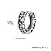 Punk Stainless Steel Hoop Earrings for Men Teens, Hypoallergenic Waterproof Small Huggies Earrings,Rock Hip Hop Cool