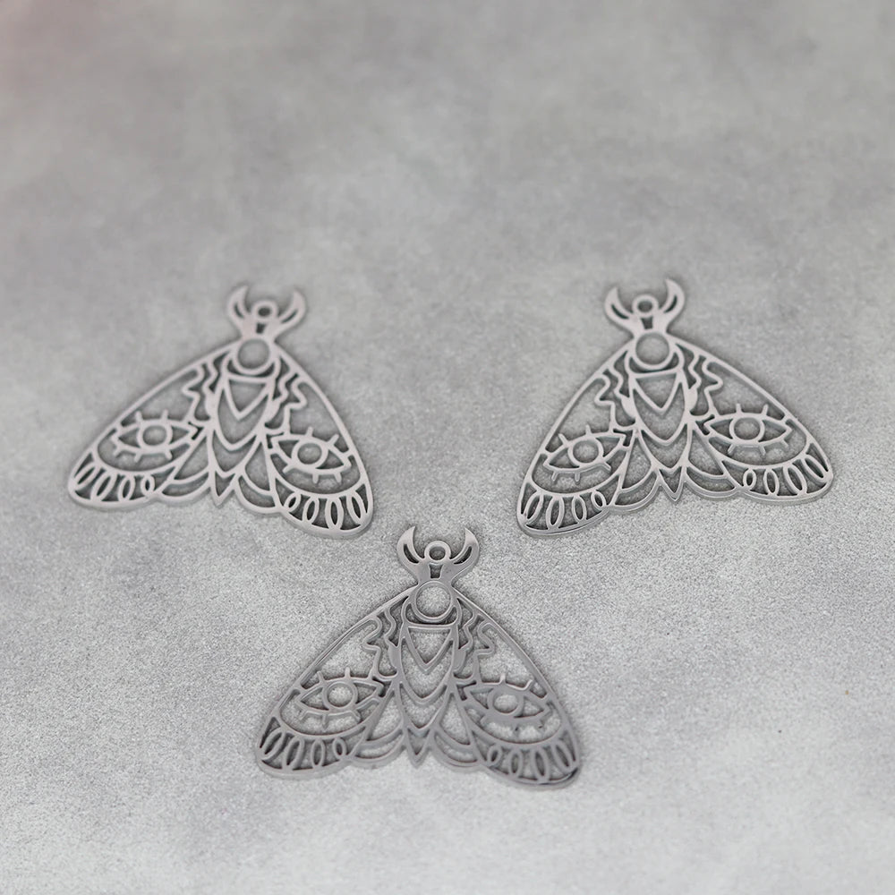 3pcs Eye of Horus Charms DIY Craft Tassels Earrings Necklace Jewelry Making Devil Eye Amulet Stainless Steel Pendant