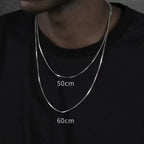 2mm Box Chain Necklace — Stainless Steel