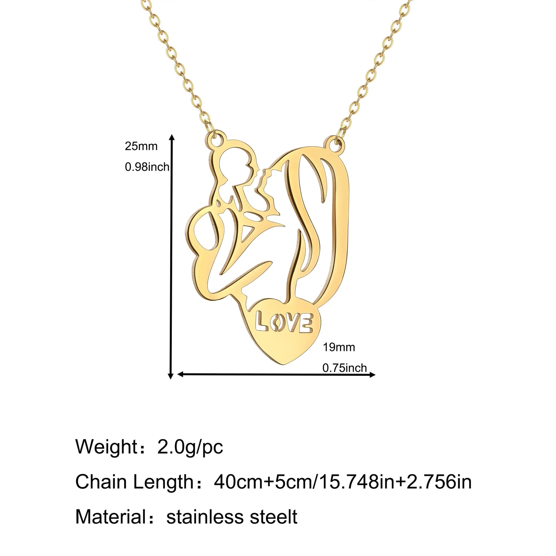Mama Letter Pendant Necklace — Minimal
