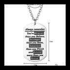 Square Pendant Necklace — Stainless Steel