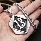 Lucky Number Pendant — Stainless Steel
