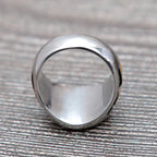 Vintage Egyptian Eye of Horus Ring Mysterious Ancient Egypt Text Symbol Ankh Rings for Men Stainless Steel Punk Jewelry