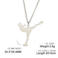 Ice Skater Charm Necklace — Stainless Steel