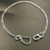 Figaro 3:1 Choker Necklace Jeans Chain 21 Inch — Stainless Steel