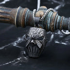 Biker Retro 2024 New Fashion 316L Stainless Steel Punk Rock Skull Mask Pendant Necklace For Man Women Music Brand