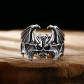 Gothic Skull Demon Bat Ring — Stainless Steel