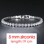 ZHOUYANG Tennis Bracelets For Women Simple Luxury Round Crystal Gold Color Bangle Chain Wedding Female Gift Wholesale Jewelry