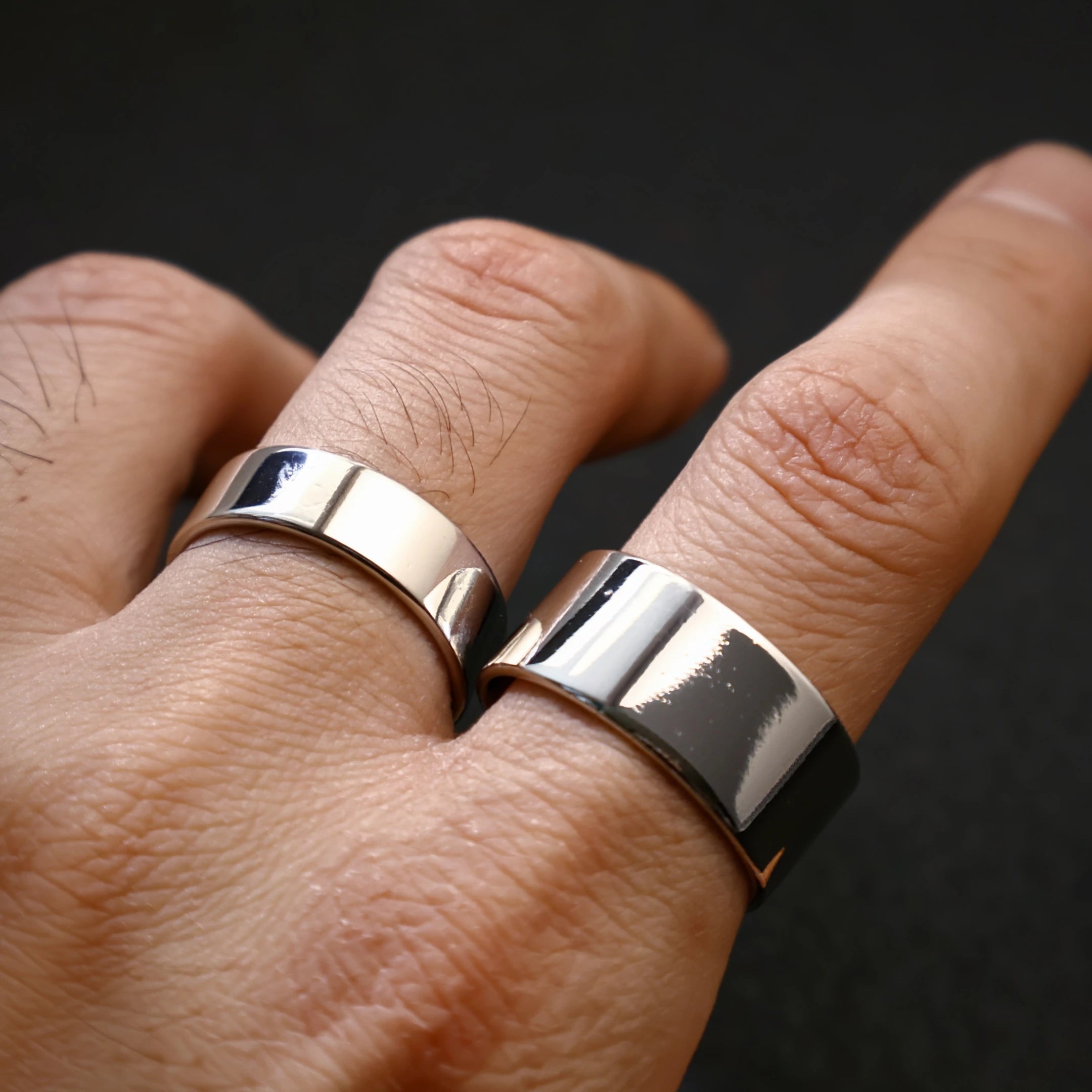 Retro 3 Stacking Rings Set Adjustable Open Ring For Men Gothic Punk Edgy Hiphop Silver-plated Copper Jewelry Accessories Gift