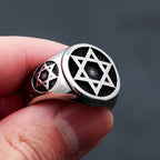 Vintage Hexagram Star of David Ring — Stainless Steel