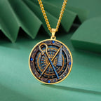 Dawapara Crook and Flail Pendant Necklace Ancient Egyptian Mythology Totem Symbol of Strength Stainless Steel Jewelry