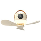 Portable Ceiling Fan, 4 Speeds, LED Display, 3-Level Night Light, 1-8H Timer, 3600mAh, Remote Control, Quiet USB Fan