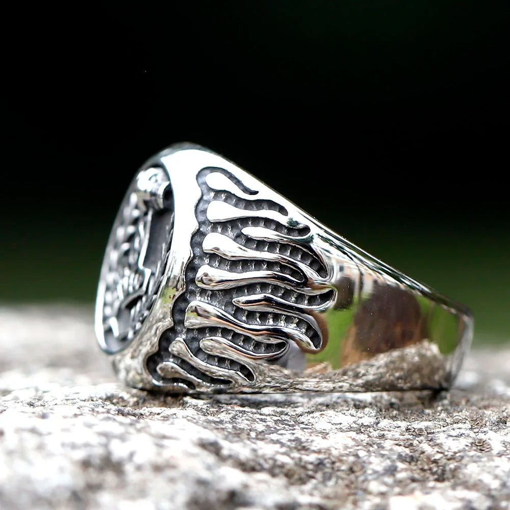 New Stainless Steel Viking Thor's Hammer Mjolnir Ring Men Wedding Anels Womens Band Jewelry Gift Anel free shipping
