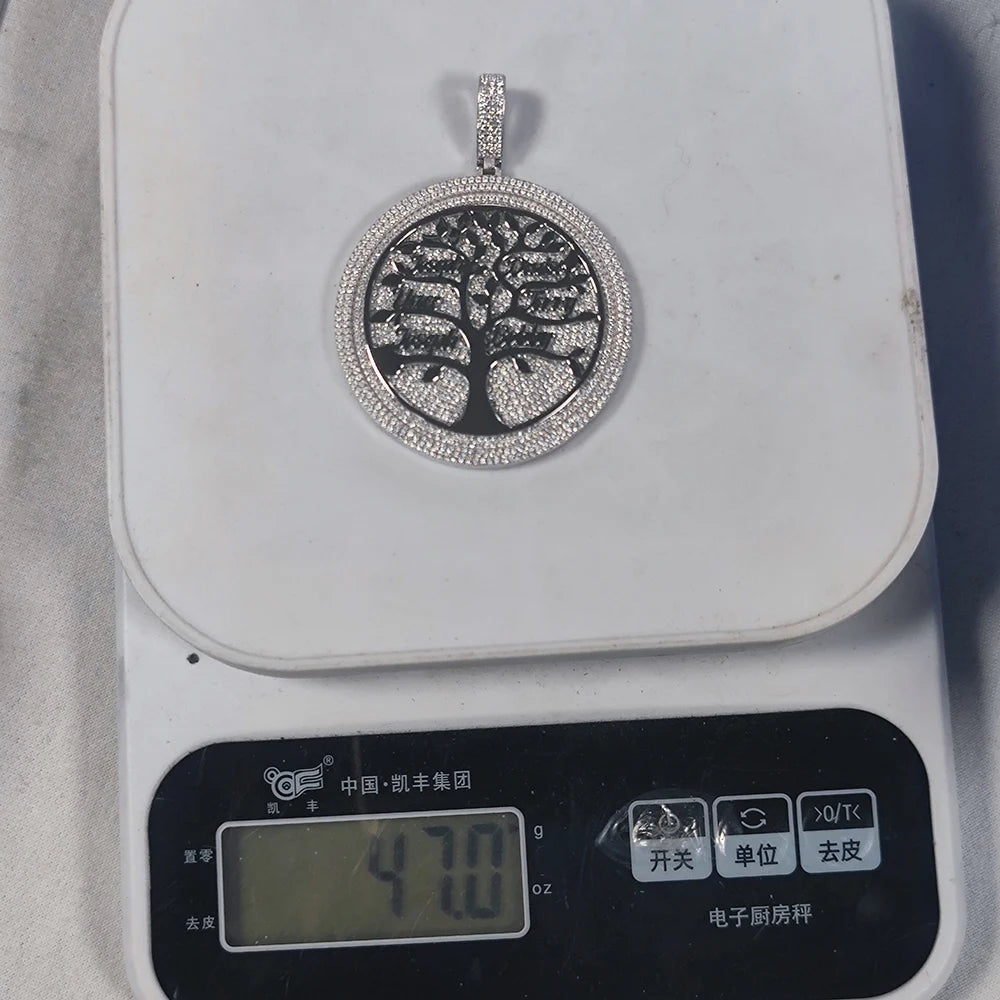925 Silver VVS Moissanite Family Tree Pendant