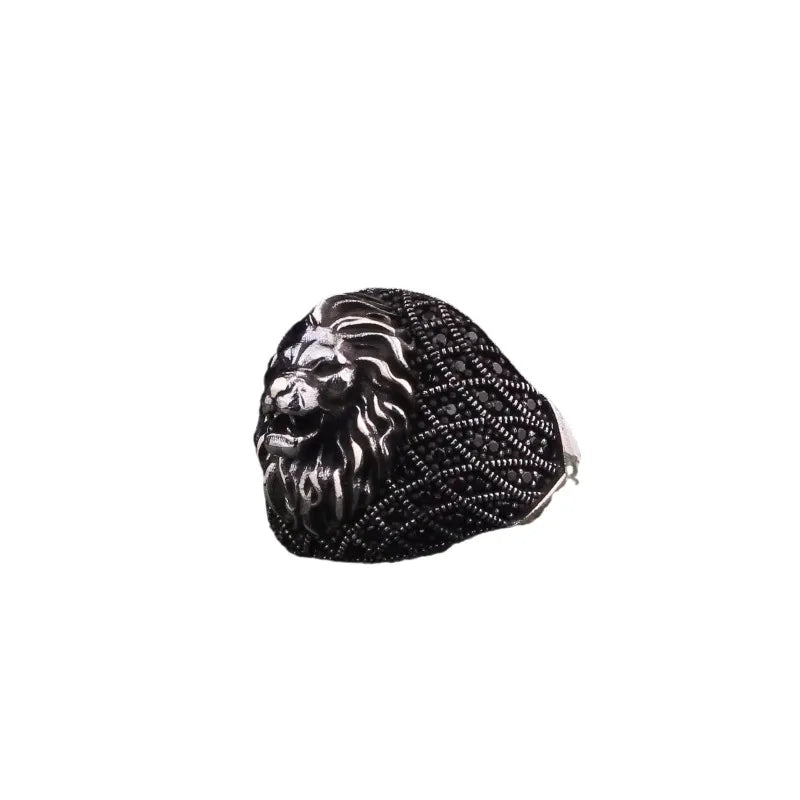 New Fashion Atmospheric Domineering Lion Head Ring Men's Anniversary Holiday Jewelry