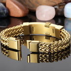 Christian Cross Bracelet for Man Gold Color Stainless Steel Men's Wrist Bracelets On Hand Man Jewellery Accessories