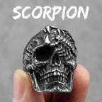 Multi Skull Ring Black — Stainless Steel