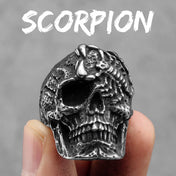 Multi Skull Ring Black — Stainless Steel