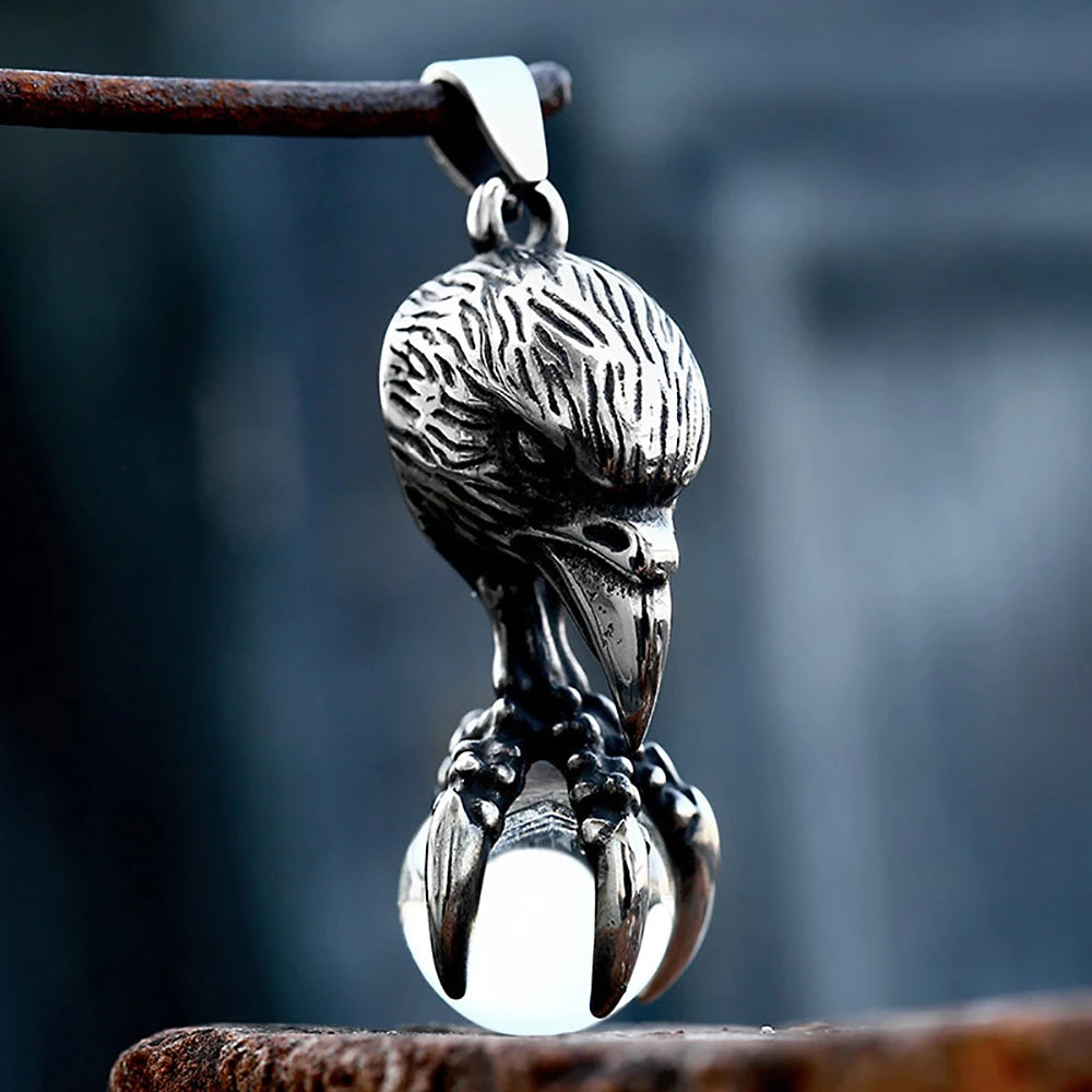 Eagle Claw Pendant Necklace — Stainless Steel