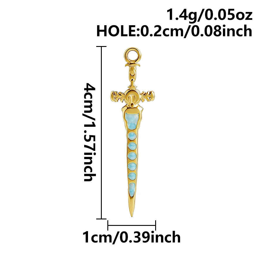 7Pcs No Fade Stainless Steel Wicca Moon Sun Egyptian Ankh Life Cross Pendant DIY Fatima Hand Turkish Evil Eye кулон Jewelry