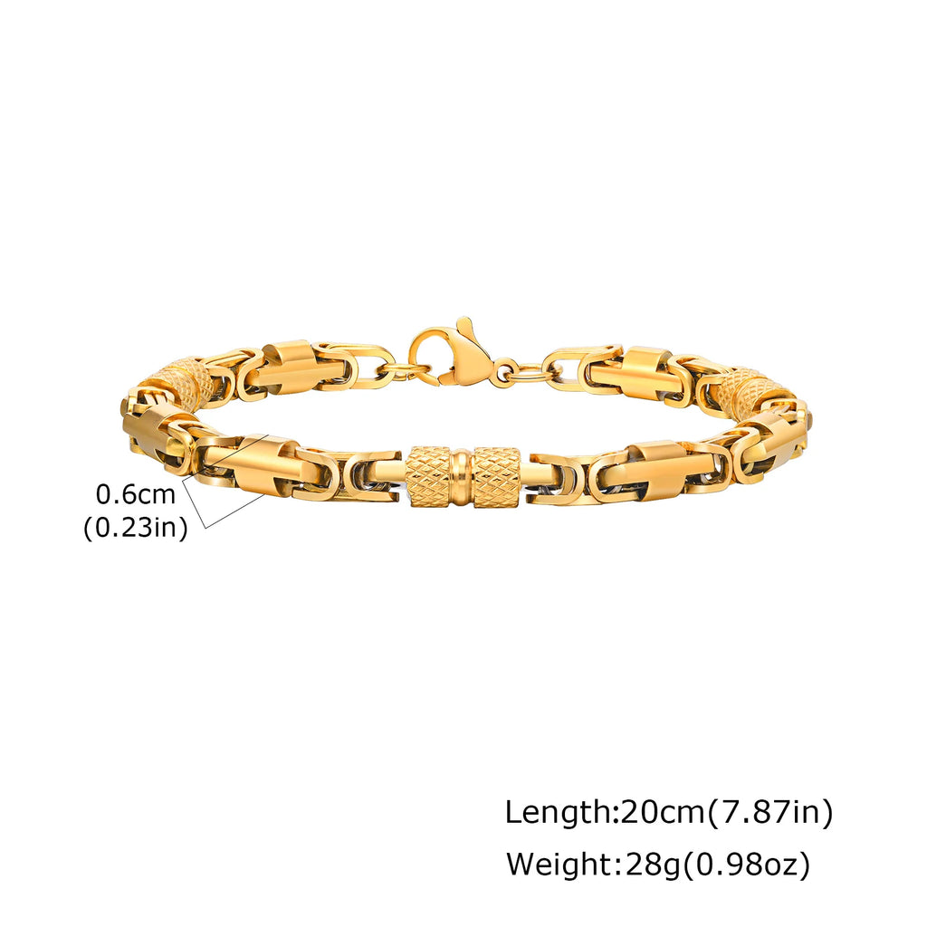 Gold Chunky Chain Bracelet — Stainless Steel