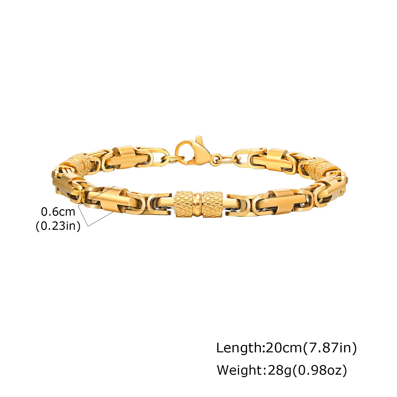 Gold Chunky Chain Bracelet — Stainless Steel