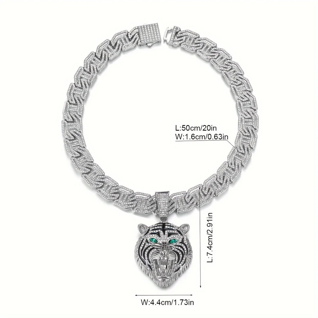 Hip Hop Animal Roaring Lion Head Pendant Necklace For  Women Necklaces Man Fashion Jewelry Accessories